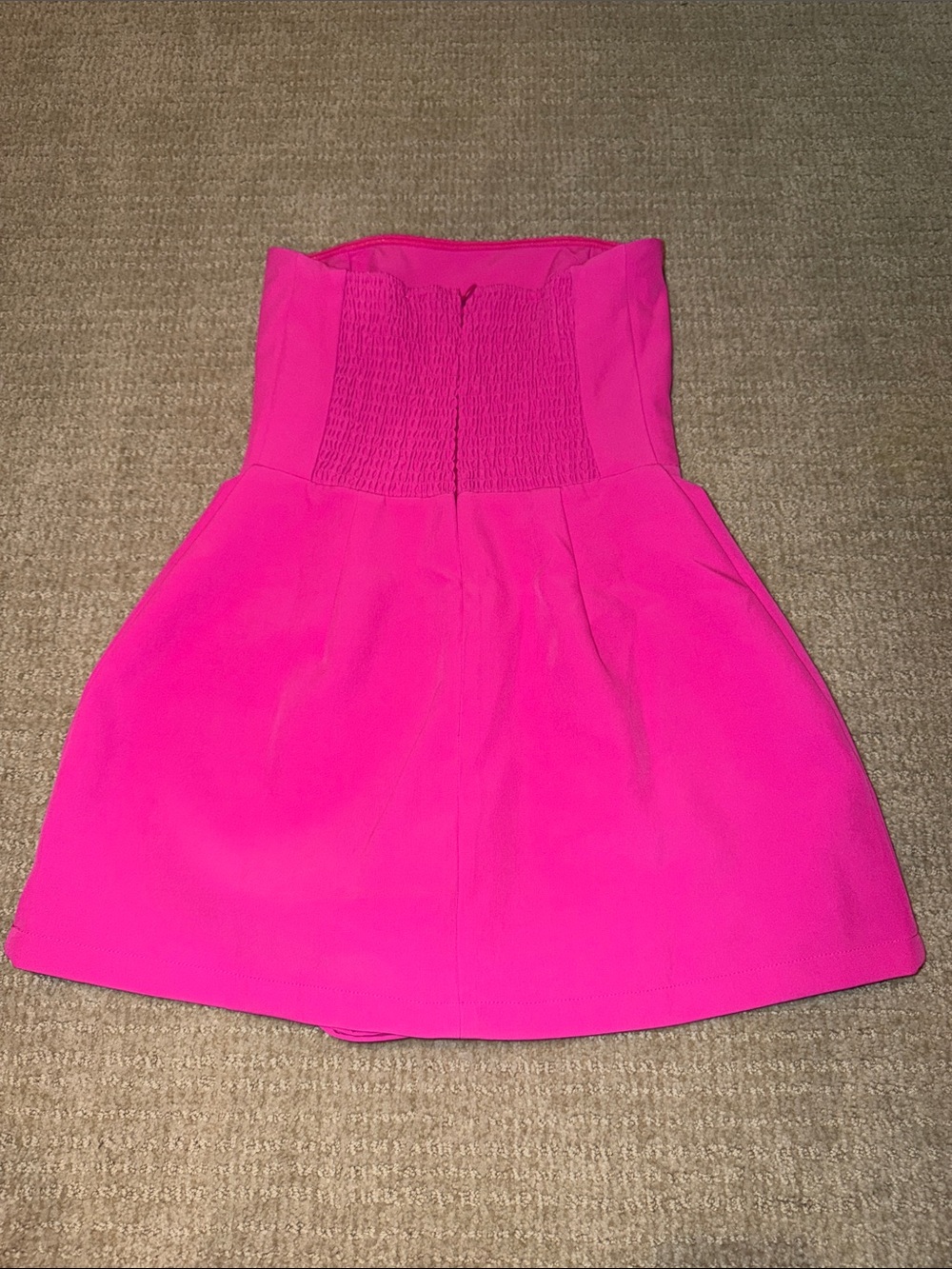 These Three Hot Pink Mini Dress with Front Pockets - shorts underneath - Picture 5 of 6